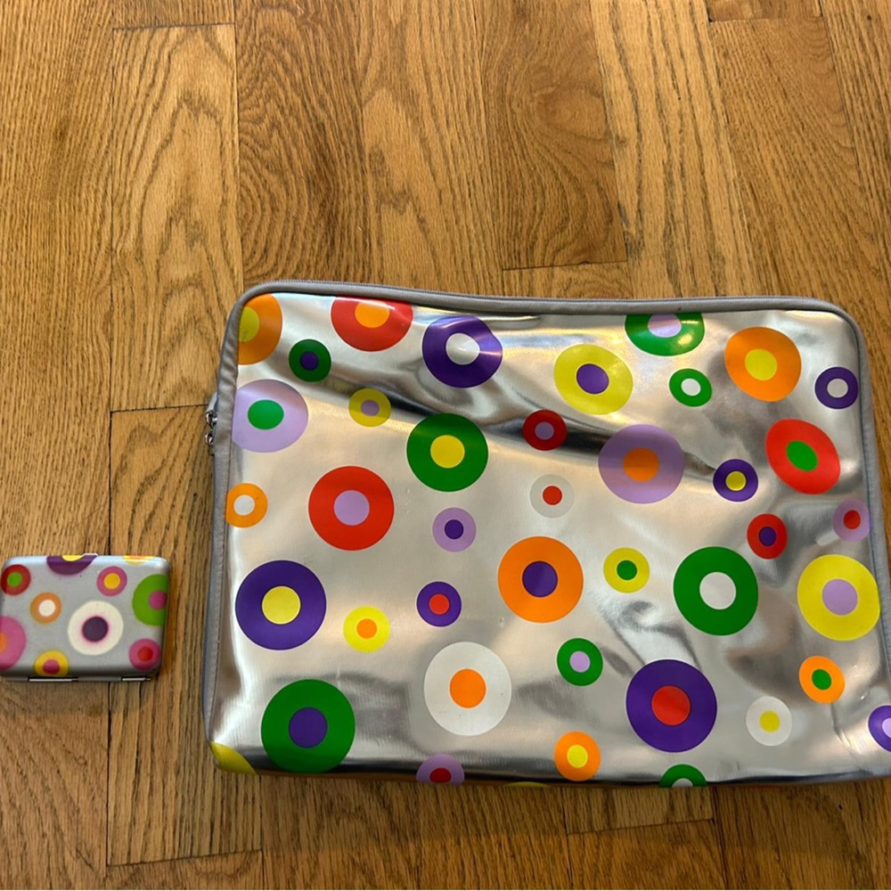 vintage Pylones Paris Laptop Holder + small storage case